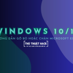 Hướng dẫn gỡ bỏ hoặc chặn Microsoft Edge trên Windows 10/11